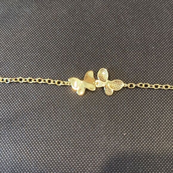 Elegant 14K Gold Plated Zirconia Butterfly Bracelet - Picture 7 of 11